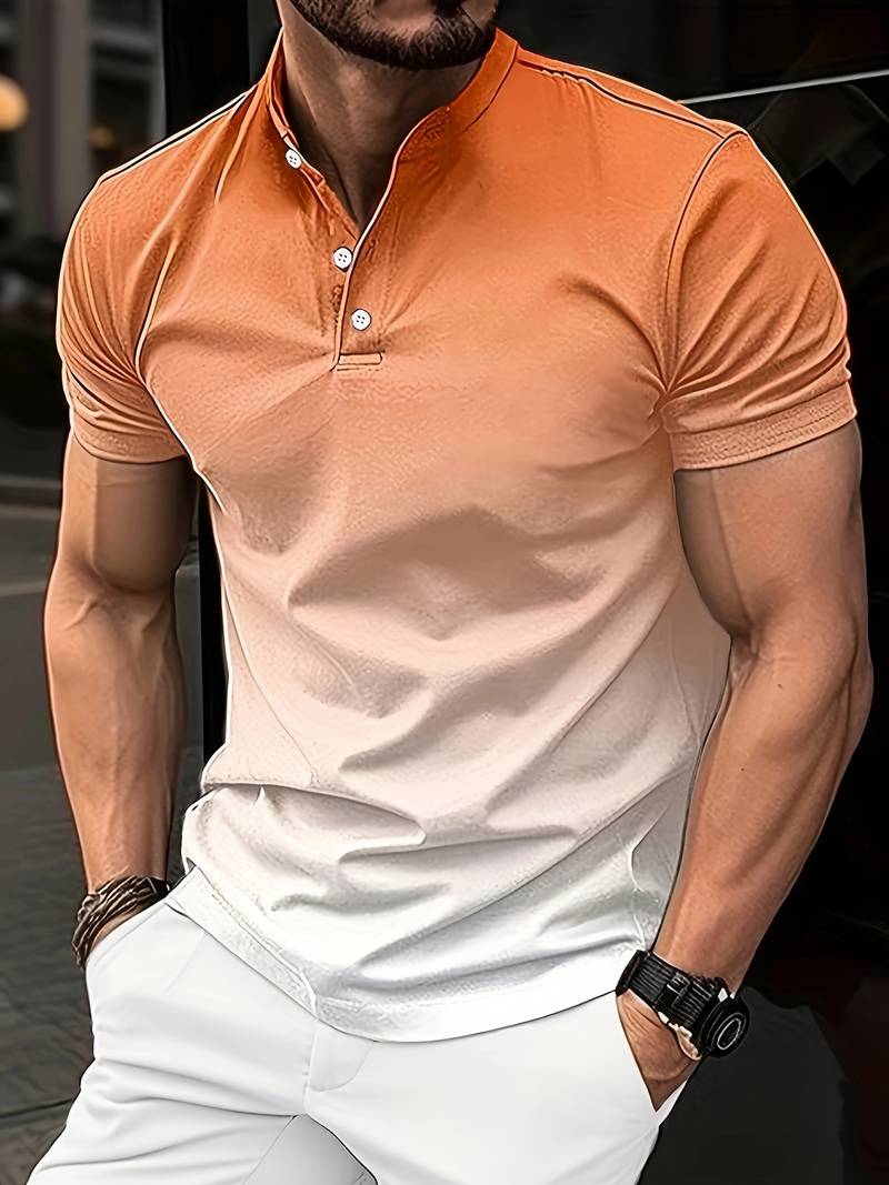 Silvan – Elegantes Herren-Sommerhemd mit Ombre-Effekt