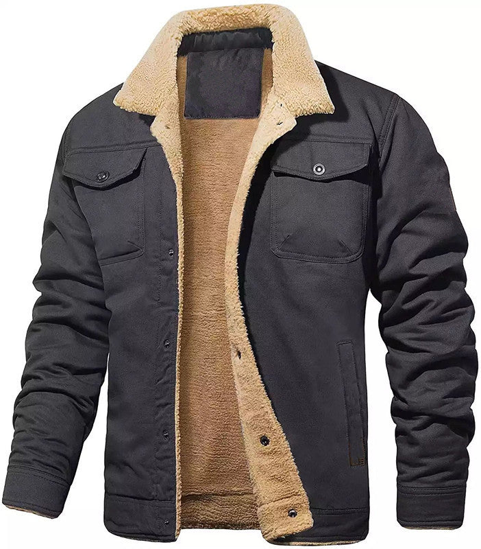 Maximilian - Herren Winterjacke mit Fleece-Innenfutter und Knopfleiste