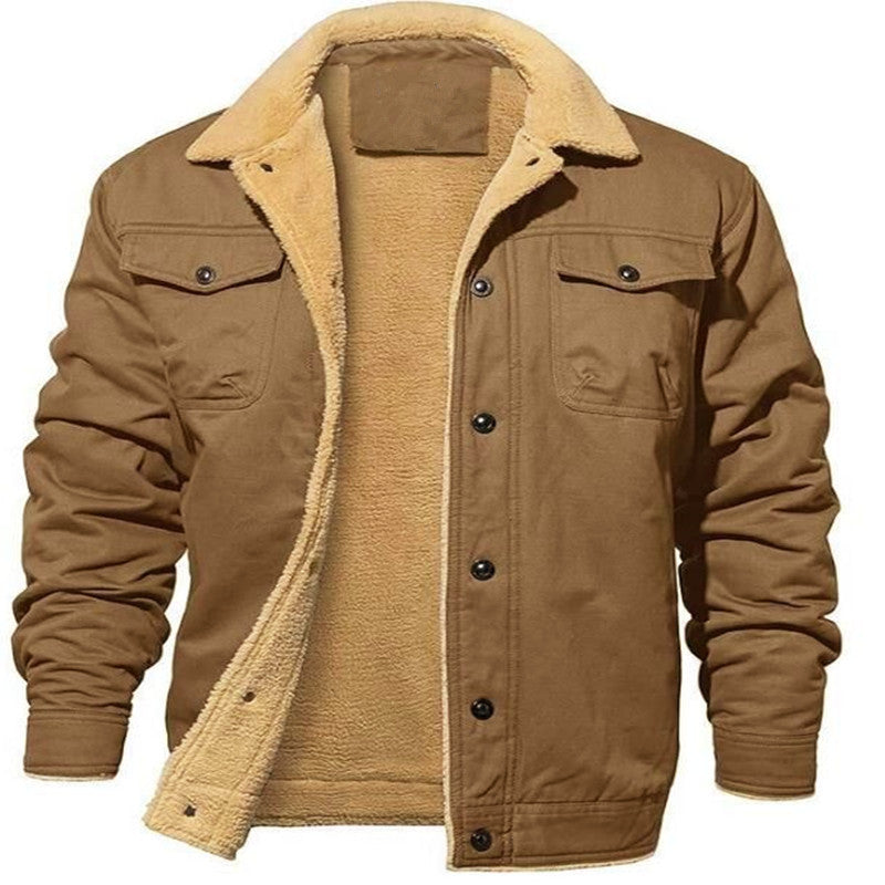 Maximilian - Herren Winterjacke mit Fleece-Innenfutter und Knopfleiste
