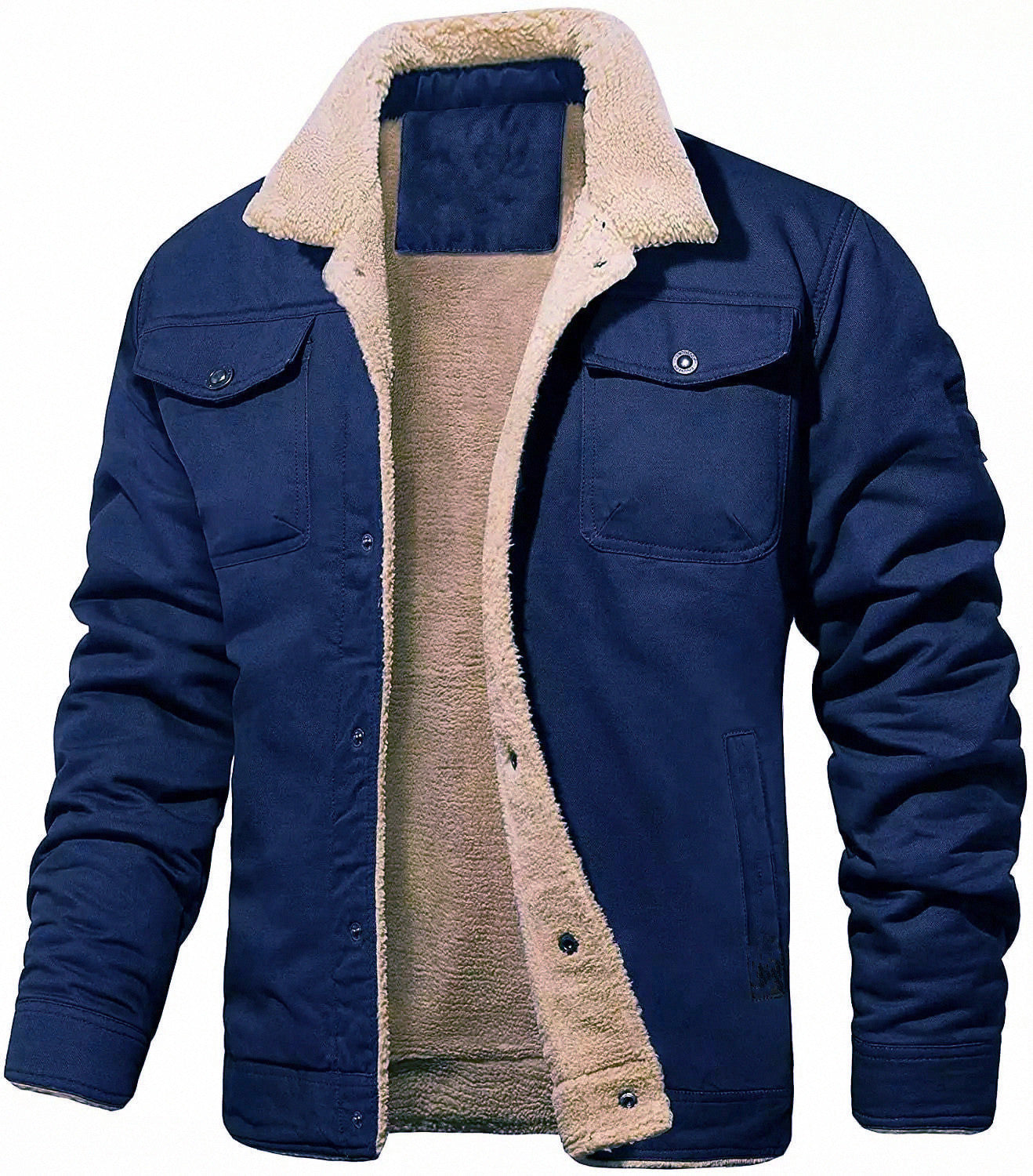 Maximilian - Herren Winterjacke mit Fleece-Innenfutter und Knopfleiste