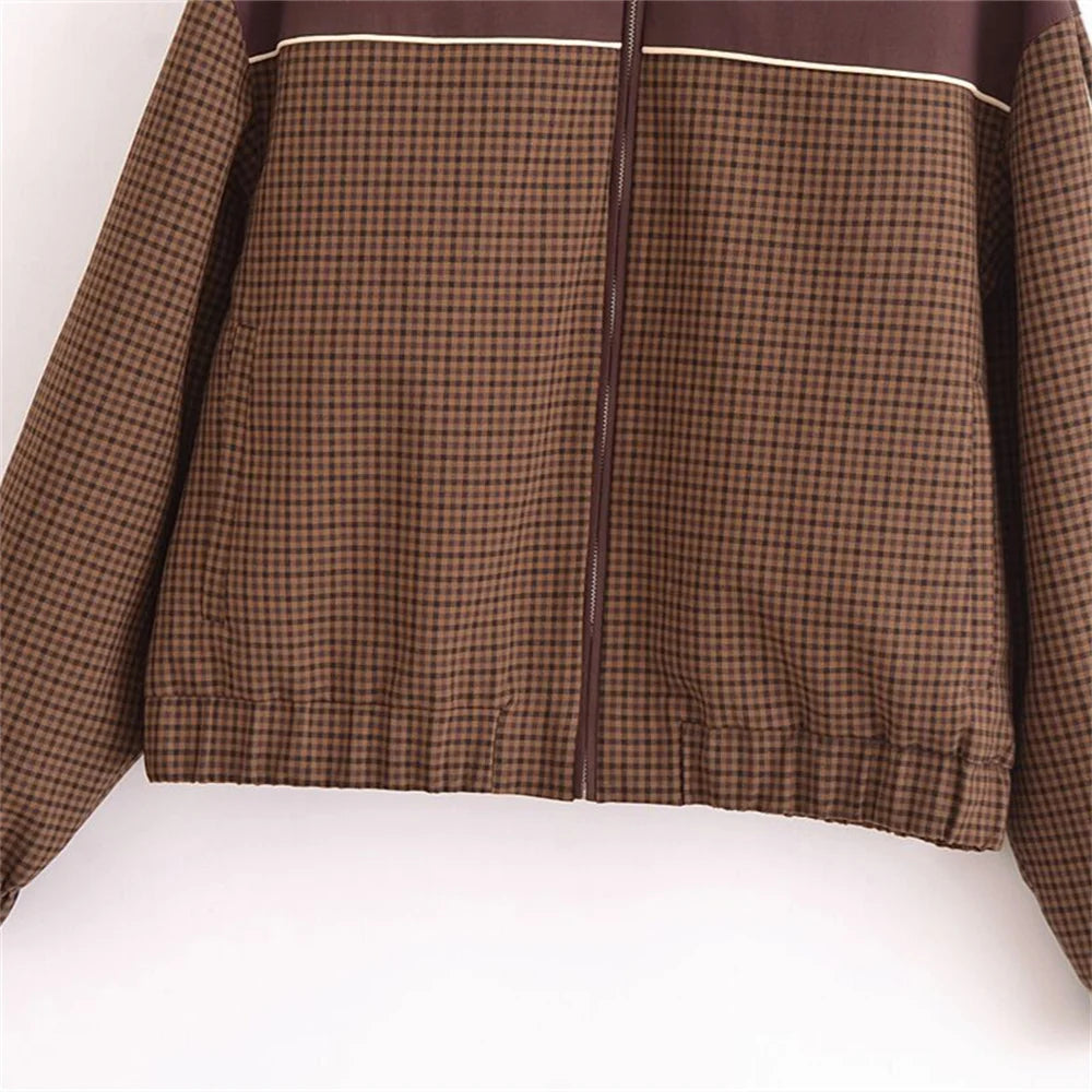 Dahlia | Vintage-Inspirierte Patchwork-Jacke mit Reißverschluss