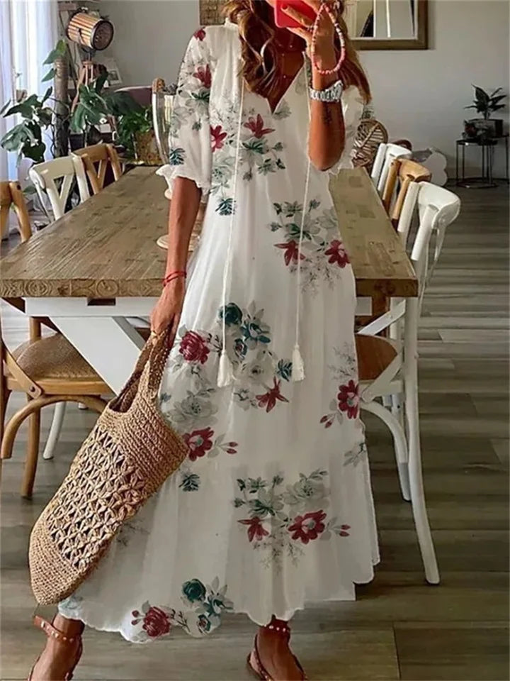 Rot sommerkleid damen mit kurzärmeliges