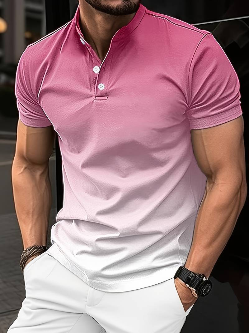 Silvan – Elegantes Herren-Sommerhemd mit Ombre-Effekt