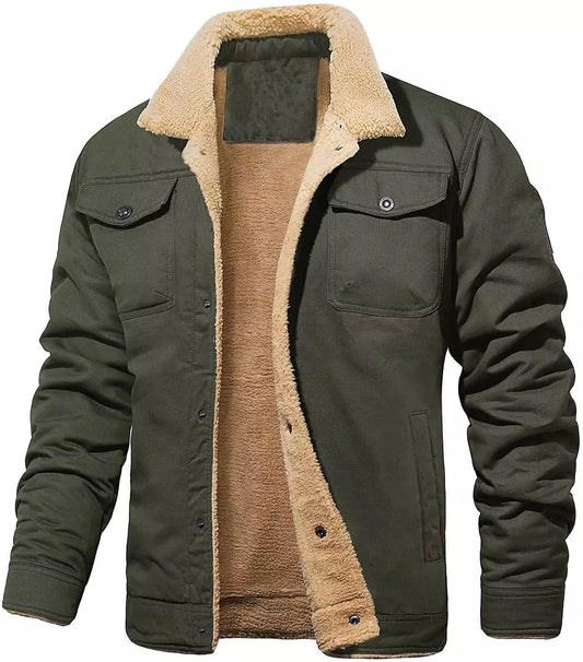 Maximilian - Herren Winterjacke mit Fleece-Innenfutter und Knopfleiste