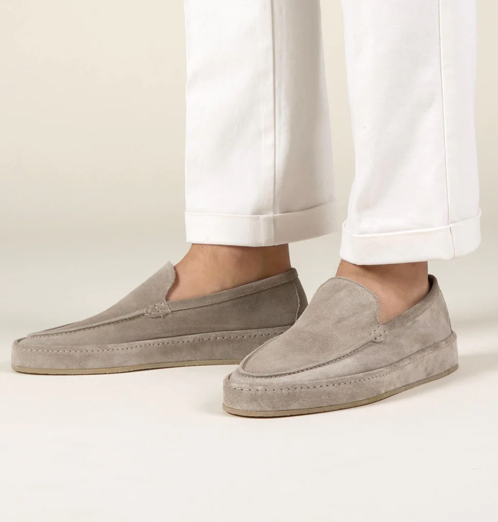 Braun leder herren loafers